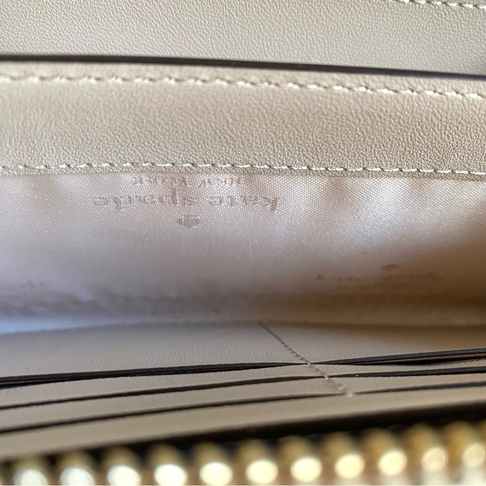 Kate Spade Gold glitter ling Continental zip around wallet with gold hardware - Picture 6 of 13
